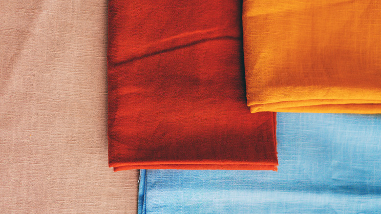 vibrantly colored cloth panels
