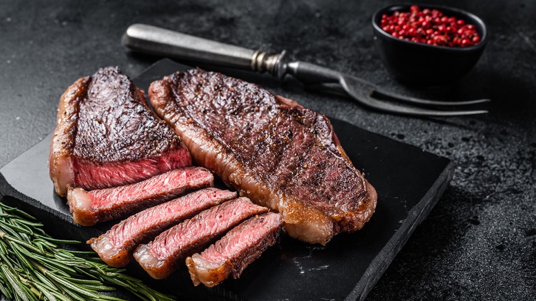 sliced top sirloin steak