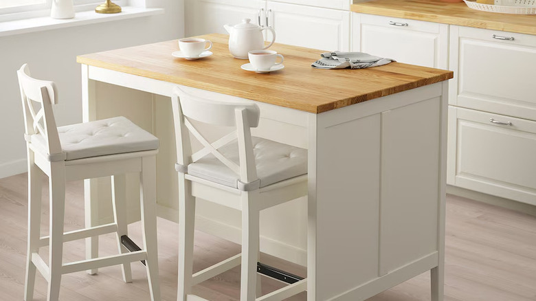 Kitchen island with matching chairs