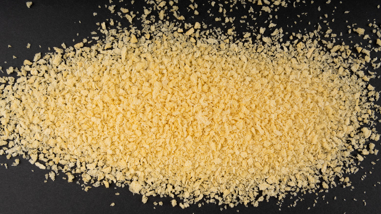 Pile of coarse breadcrumbs