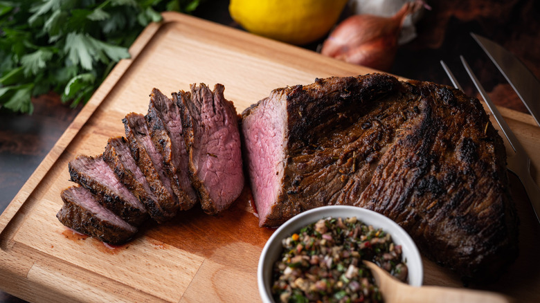 Grilled ti-tip steak