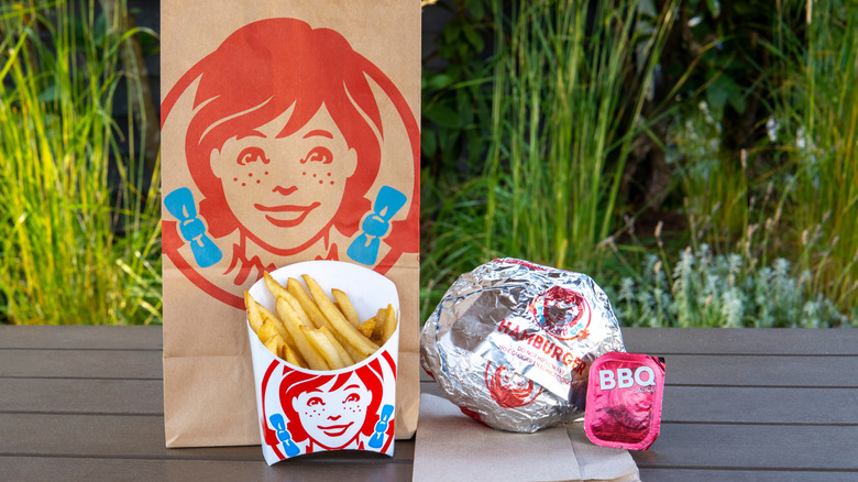 Wendy's meal and paper bag