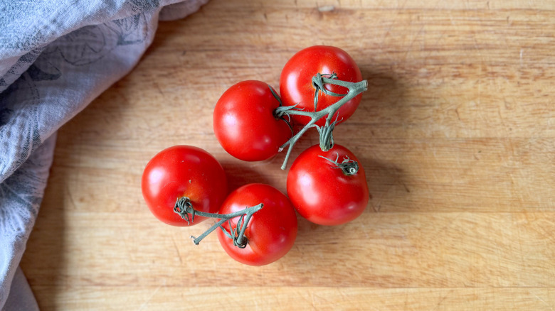 Campari tomatoes on the vine