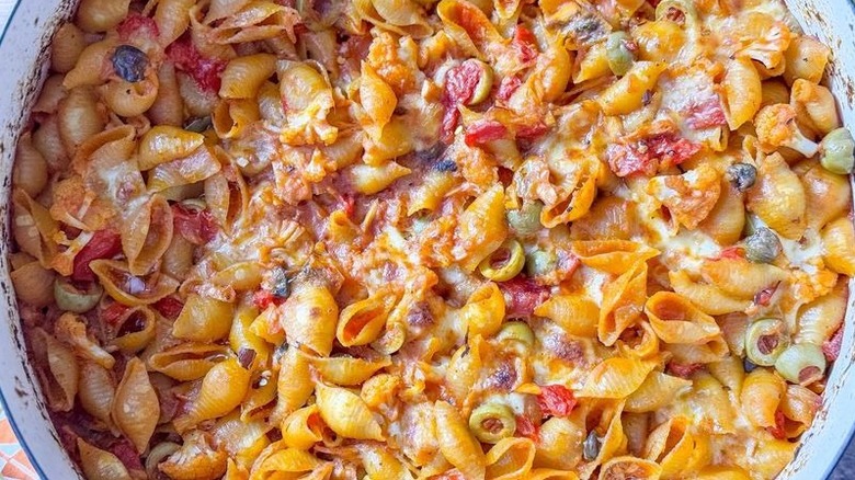 Spanish romesco-y tuna casserole close up