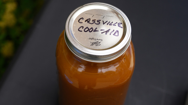 The lid on a canned good