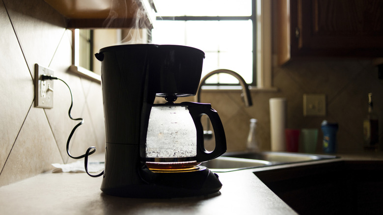 Coffee maker closeup